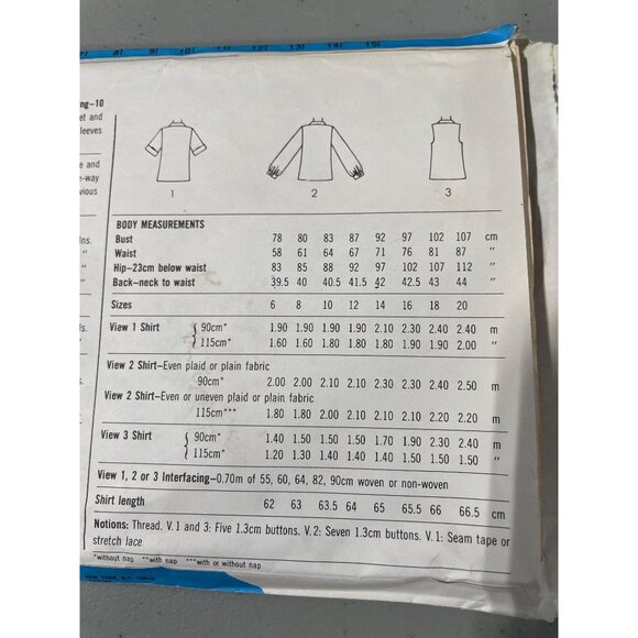 Leona Rocha 80s Simplicity Sewing Pattern 6520 Shirt Size 16 Fuss Free Fit - Picture 5 of 6